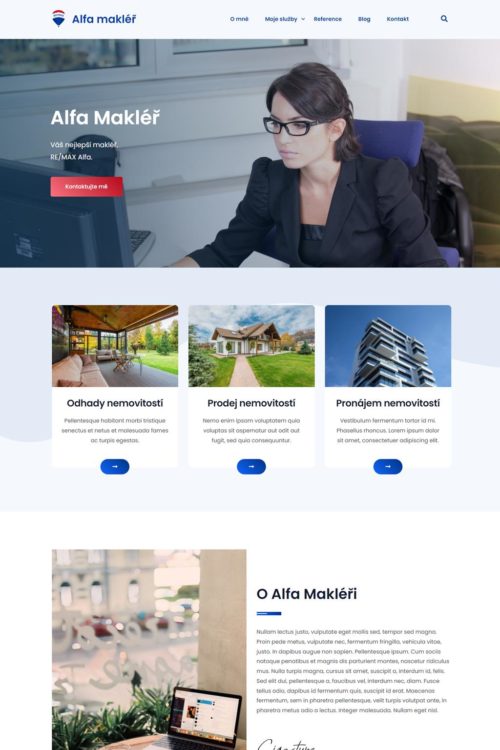 Univerzální web pro makléře RE/MAX Alfa